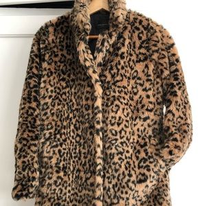 Faux Leopard coat